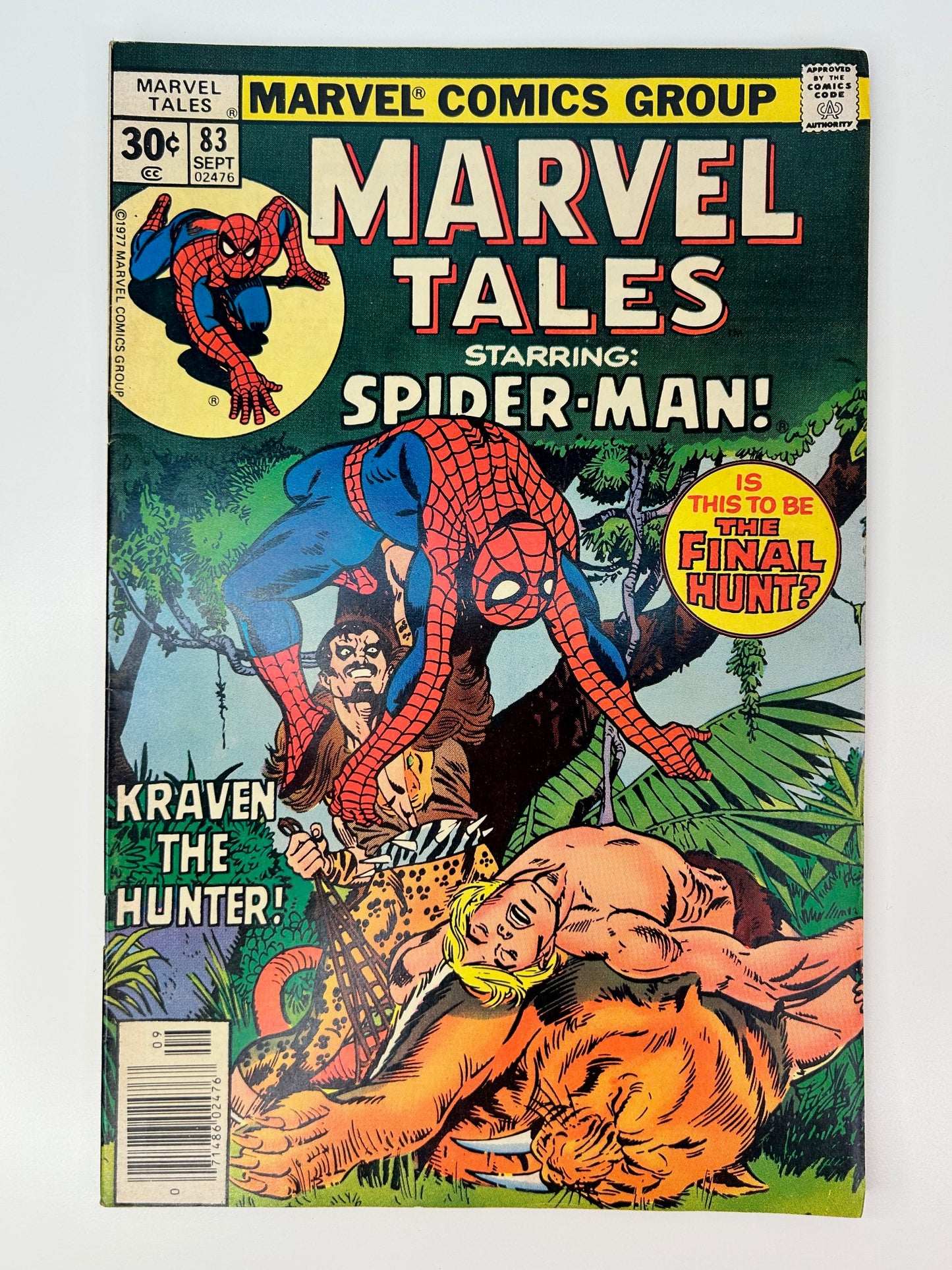 Marvel Tales Spider-Man #83 The Final Hunt Kraven The Hunter Vintage 1977 Marvel Group Comic Book