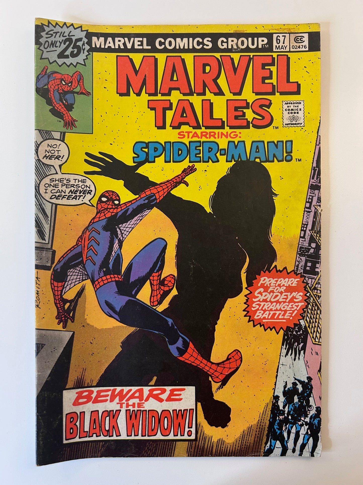 Marvel Tales Starring Spider-Man #67 Beware The Black Widow Vintage May 1976 Marvel Comics Group Comic Book