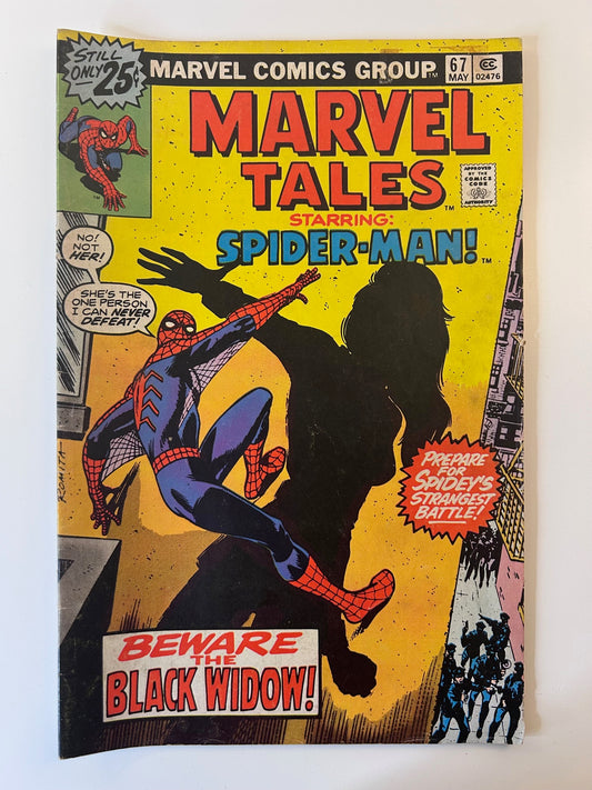 Marvel Tales Starring Spider-Man #67 Beware The Black Widow Vintage May 1976 Marvel Comics Group Comic Book