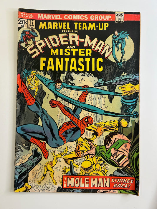 Spider-Man & Mr. Fantastic Marvel Team-Up #17 Vintage January 17 1974 Comic Book