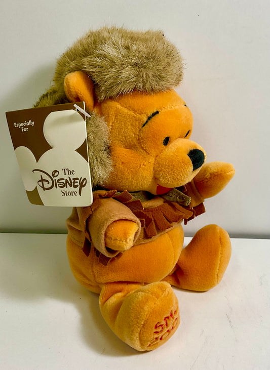 Winnie the Pooh Pioneer Vintage Mini Beanbag Plush Disney Store Collectible