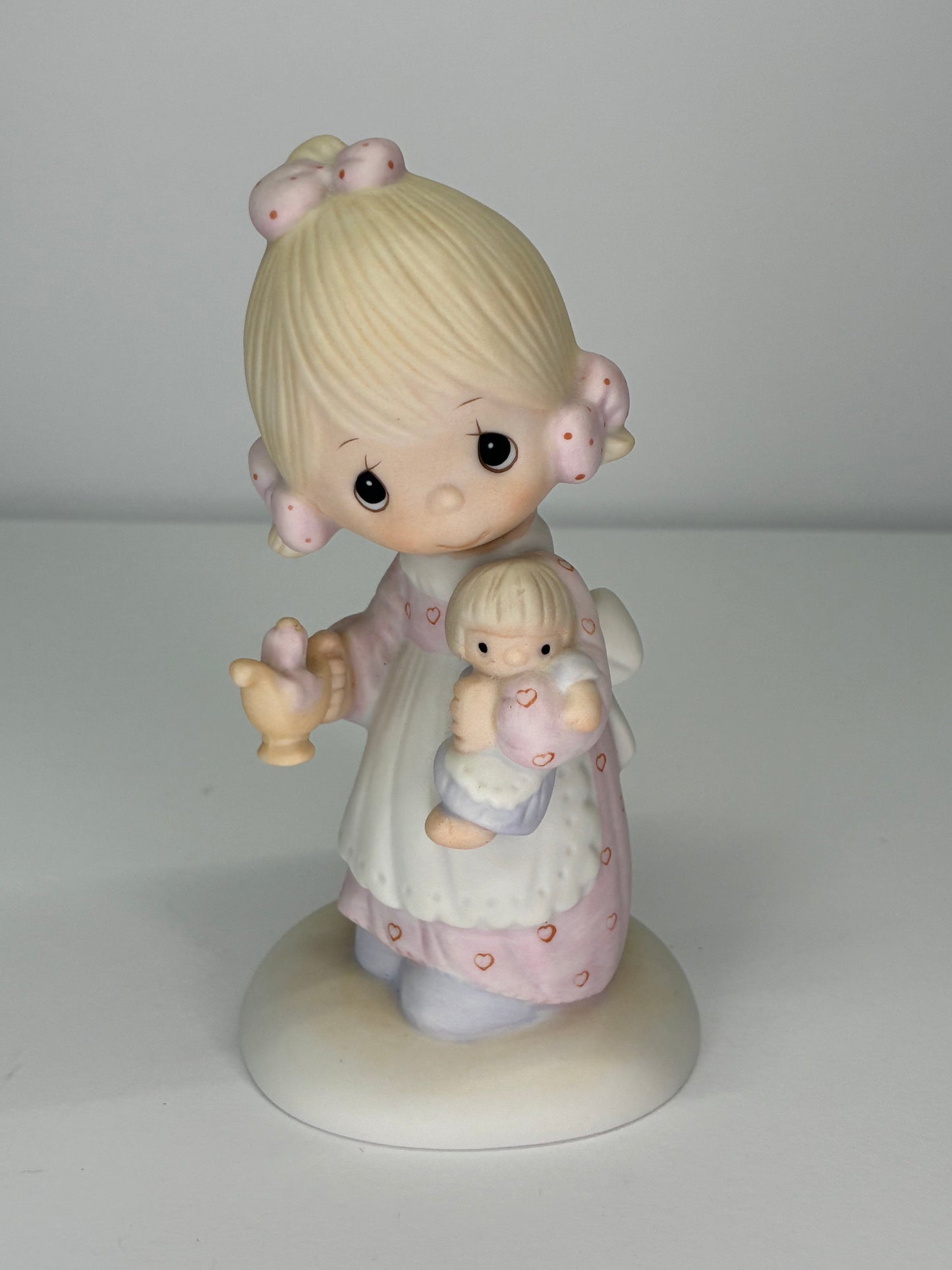 Precious Moments Vintage 1978 Jesus is the Light Hand Painted Porcelain Collectible Figurine Original Box