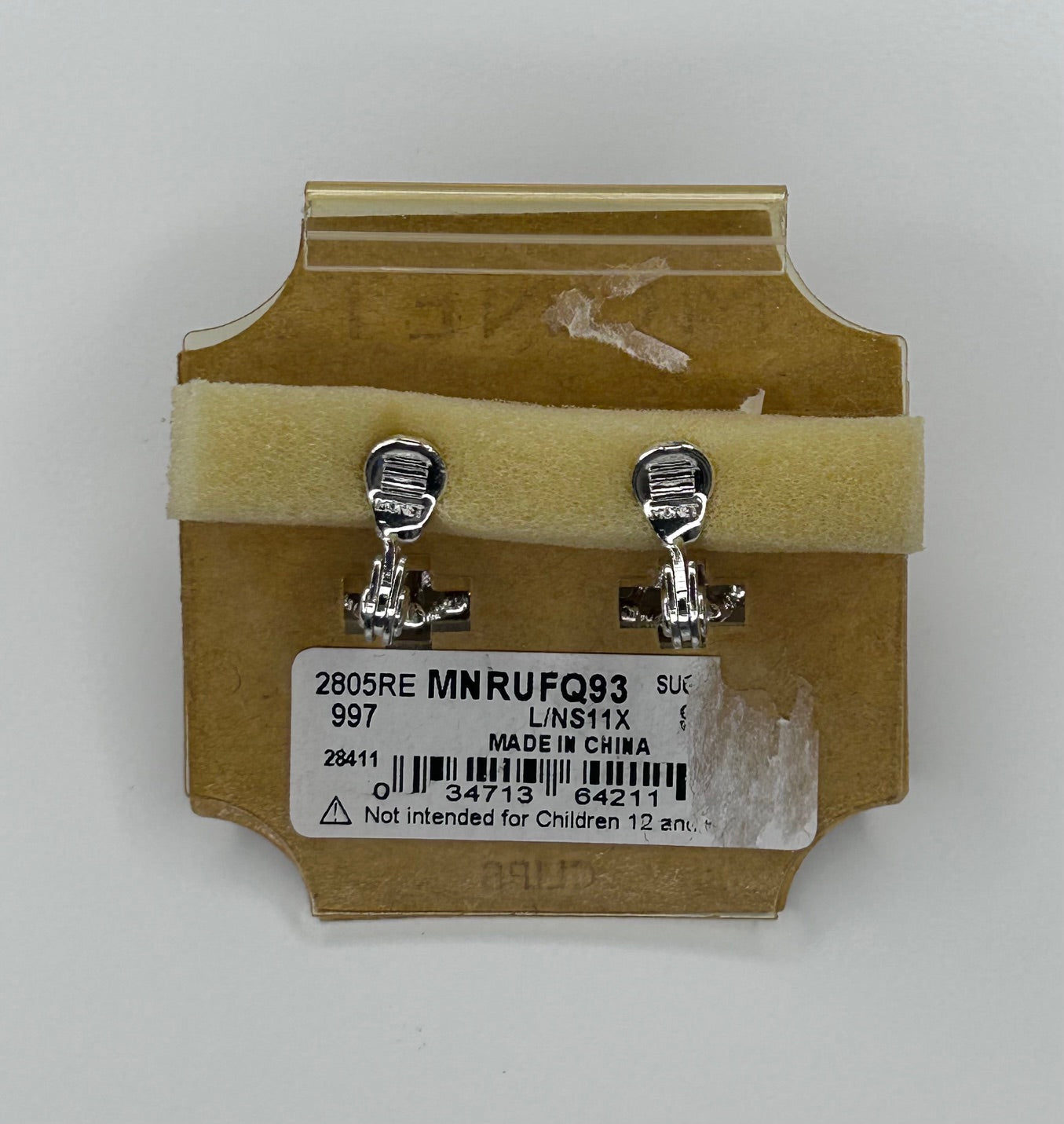 Monet Silvertone Faux Diamond Crystal Rhinestone Cluster Clips Earrings New