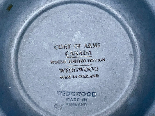 Wedgwood Special Limited Edition Jasper Ware Canadian Coat of Arms Made in England