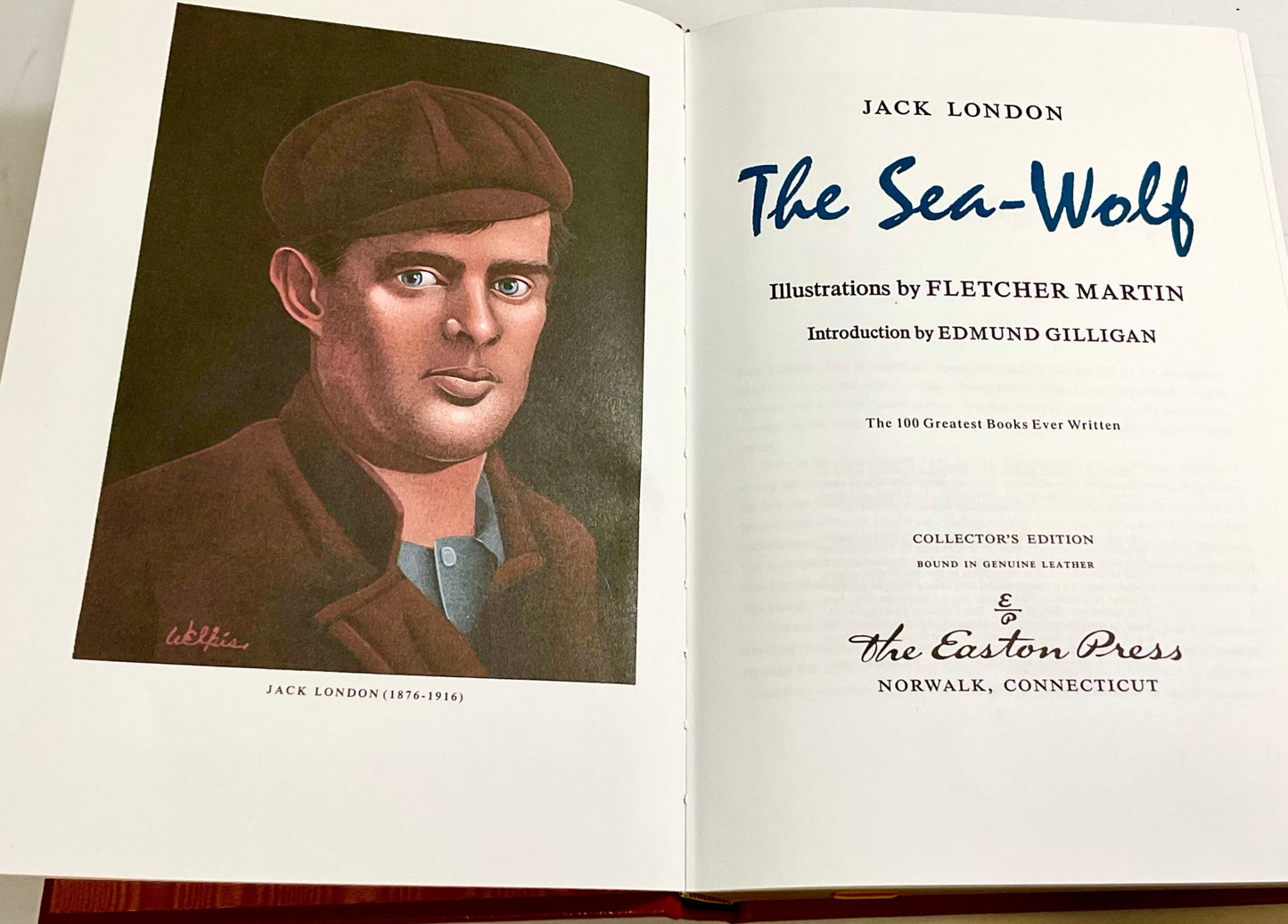 Sea-Wolf by Jack London Vintage 1979 The Easton Press 100 Greatest Books Ever Written Leather-Bound Collector's Edition