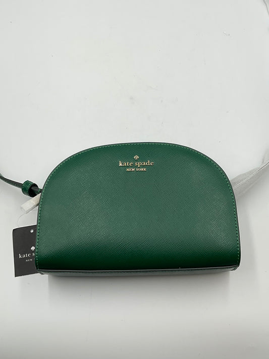 Kate Spade New York Forest Green Cross Grain Designed Leather Cross Body Bag
