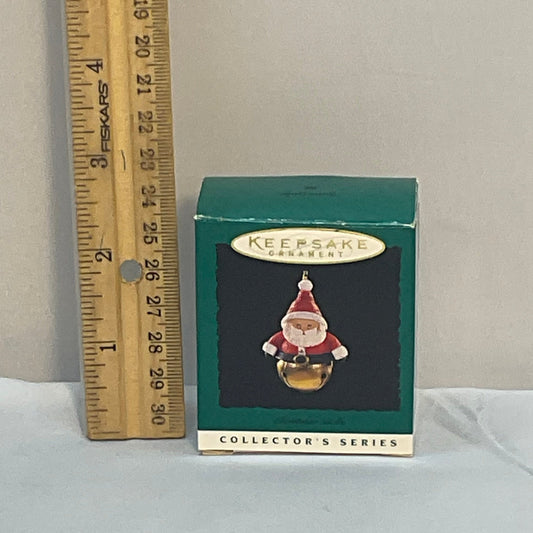 1996 Christmas Bells SANTA ~ #2 in Series ~ Hallmark Miniature Ornament
