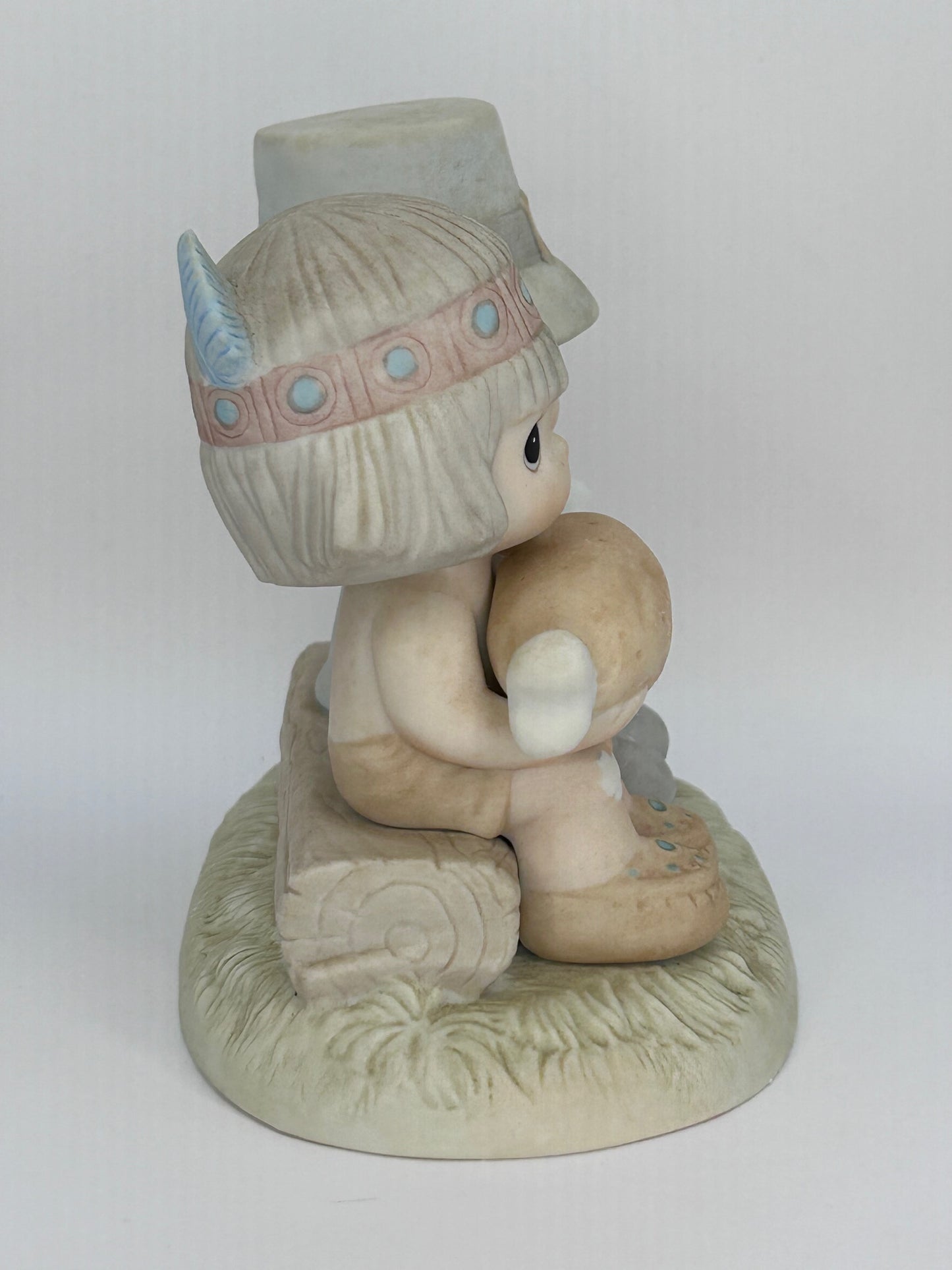 Precious Moments Vintage 1986 Brotherly Love Painted Porcelain Collectible Figurine Original Box Mint