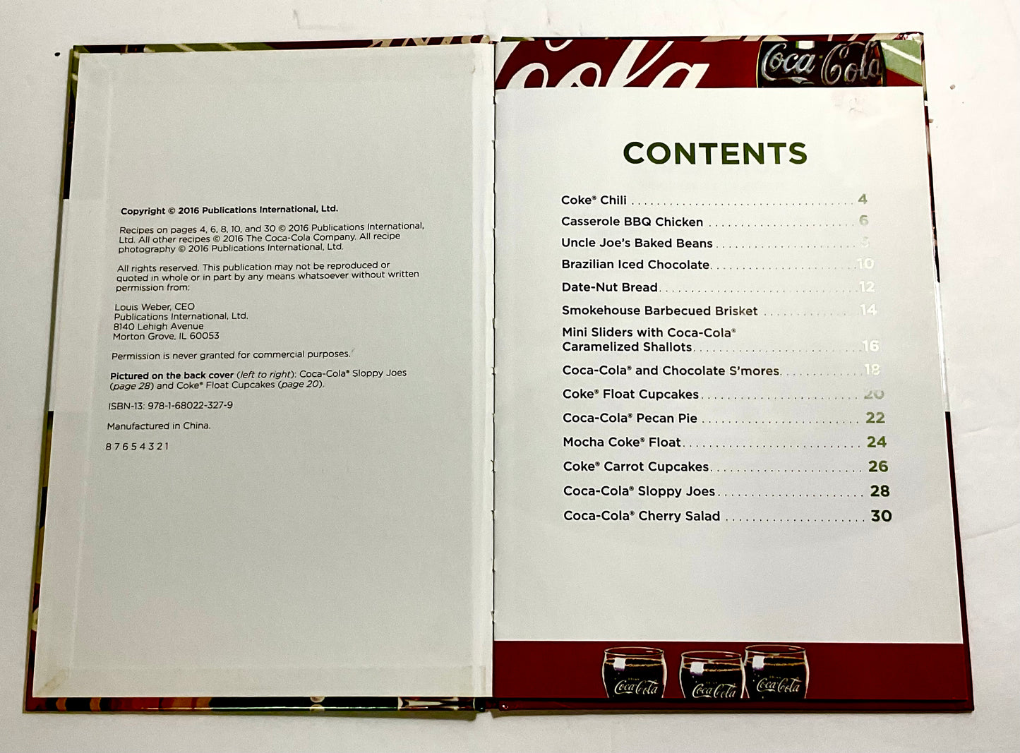 Coca-Cola Recipes Hardcover Cookbook 2016 Publications International 100% of Sale Benefits Charity