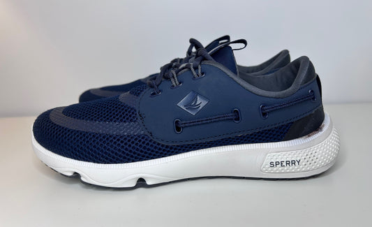 Sperry Women's 7 Seas 3-Eye Boating Shoes Size 7 Navy Blue Brand New