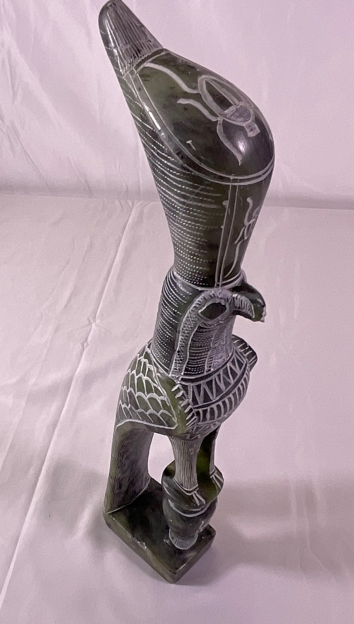 Decorative Egyptian Falcon god Horus Statue Figurine made of Stone