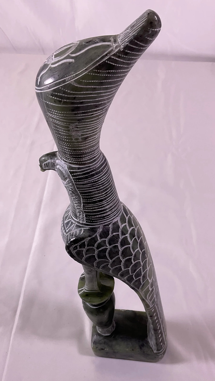 Decorative Egyptian Falcon god Horus Statue Figurine made of Stone