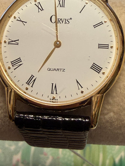 Orvis Swiss Quartz Wristwatch New Battery Working Condition
