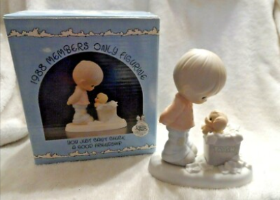 Precious Moments PM-882 "You Just Can't Chuck A Good Friendship" Figurine W/ Box