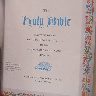 Holy Bible Vintage 1960 The Guiding Light Edition Hard Cover Religious Book