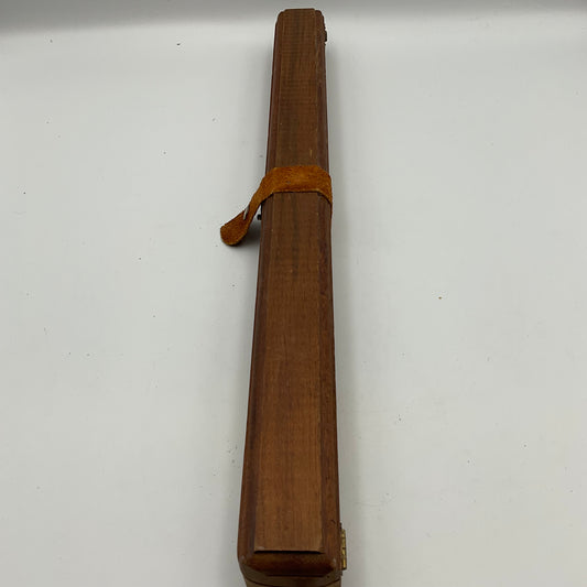 Vintage handmade Porcelain flute in wooden case