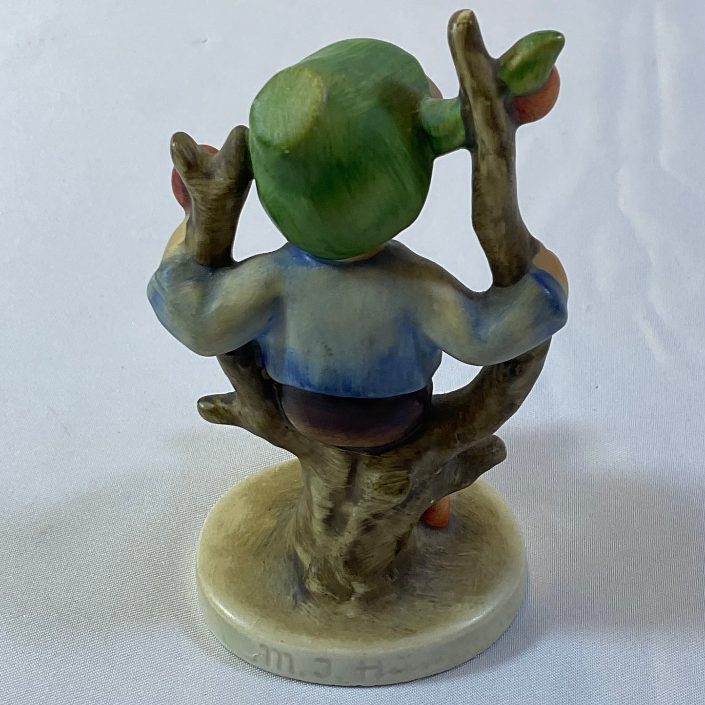 Goebel Hummel Boy in Apple Tree 142 3/0 TMK 2 Porcelain Figurine Handmade Western Germany