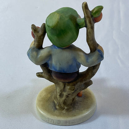 Goebel Hummel Boy in Apple Tree 142 3/0 TMK 2 Porcelain Figurine Handmade Western Germany
