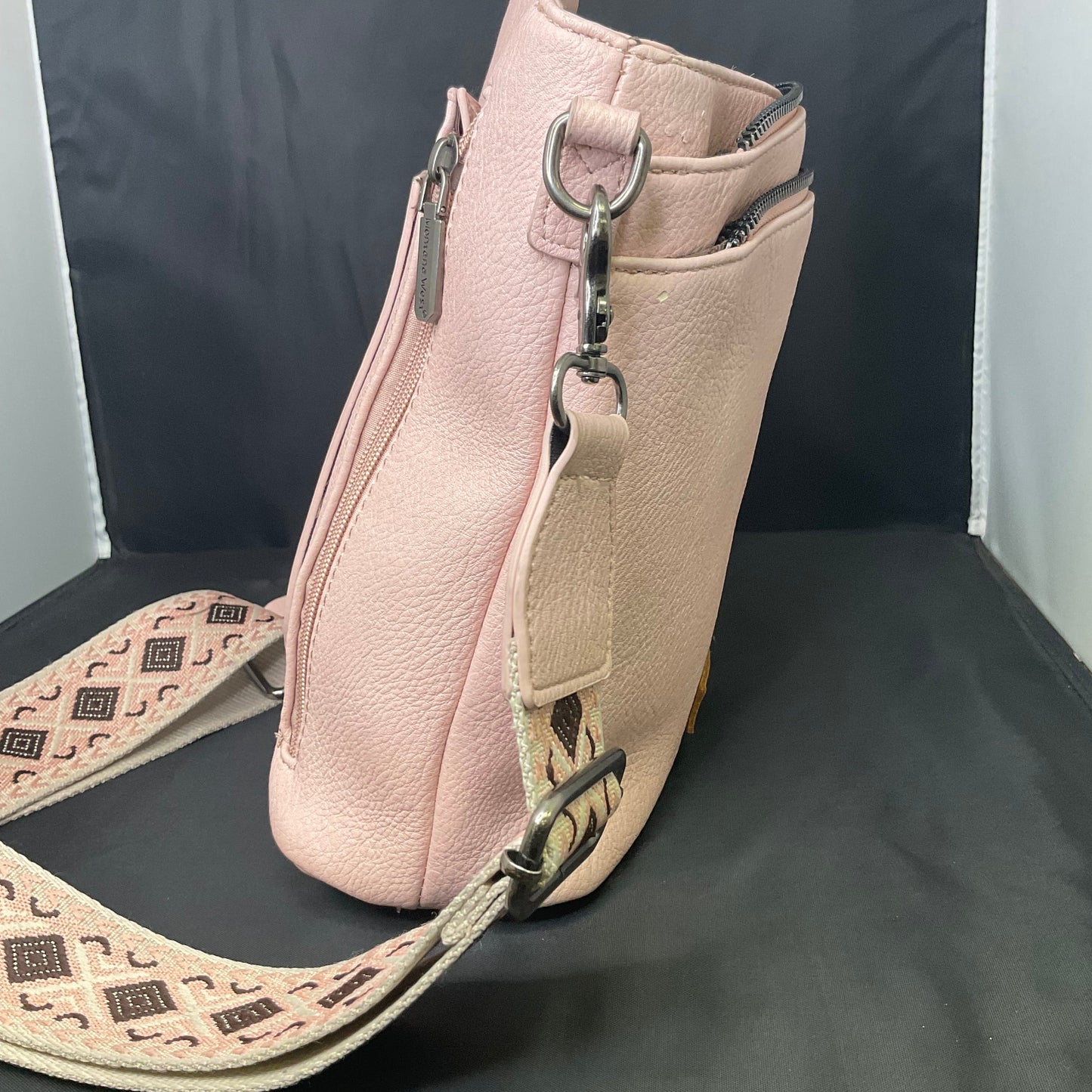Rose Leather Montana West Crossbody Bag