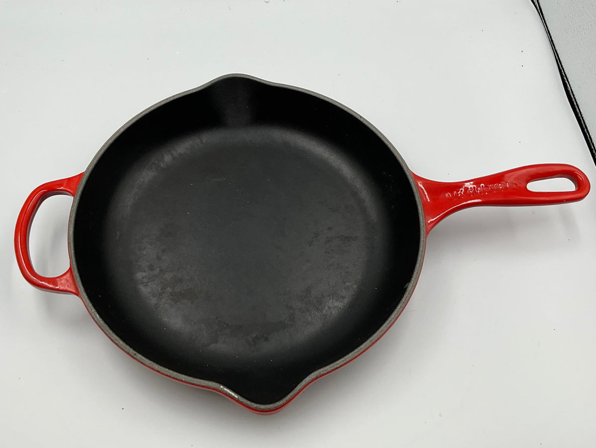 Le Creuset Cast Iron Skillet Cerise Red 10.25" Signature Enameled