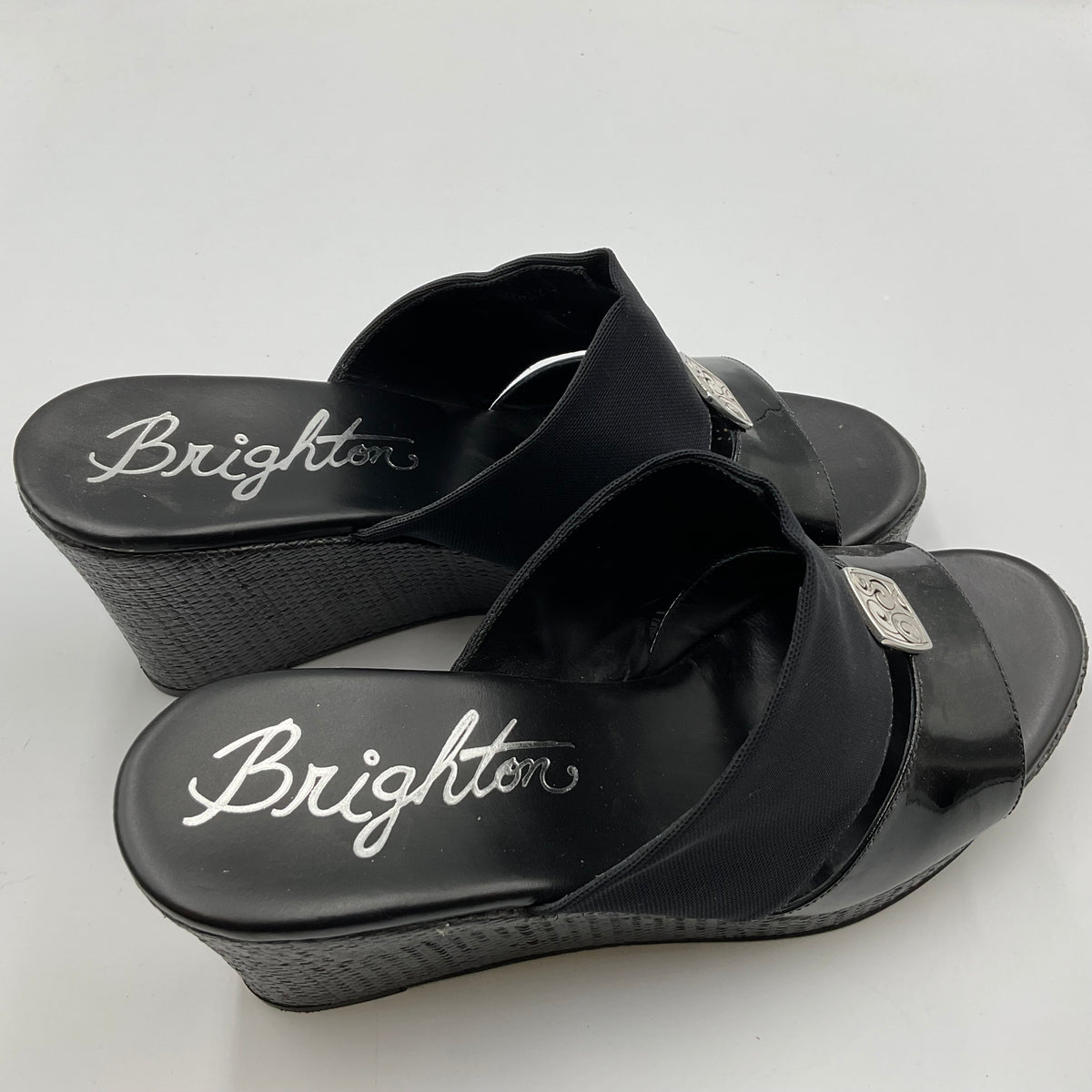 Brighton Black Wedges Women’s Shoes Size 8