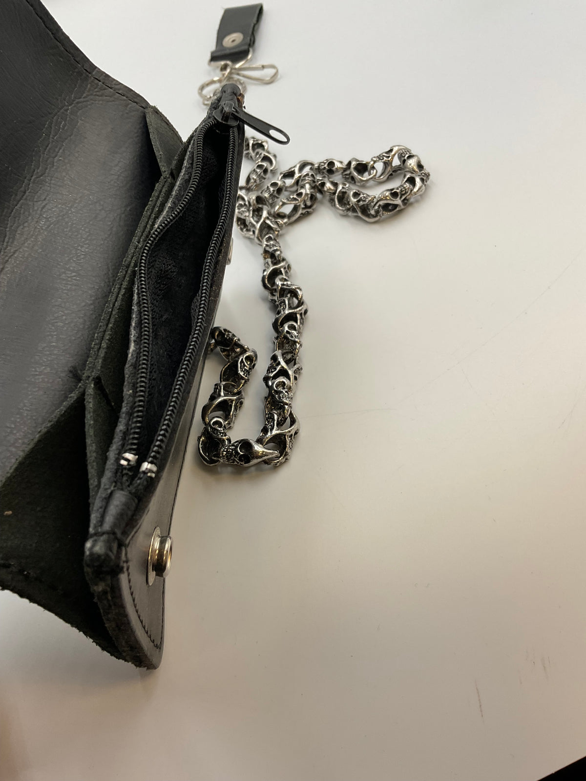 Harley-Davidson Embroidered Winged Eagle Bar & Shield Tri-Fold Biker Chain Wallet