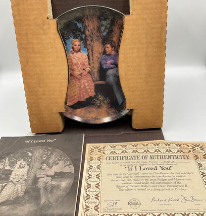 Erwin M. Knowles Bradford Exchange Limited Edition Vintage 1987 If I Loved You China Plate