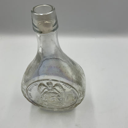 Vintage Wheaton Helen Keller Iridescent Carnival Glass Bottle