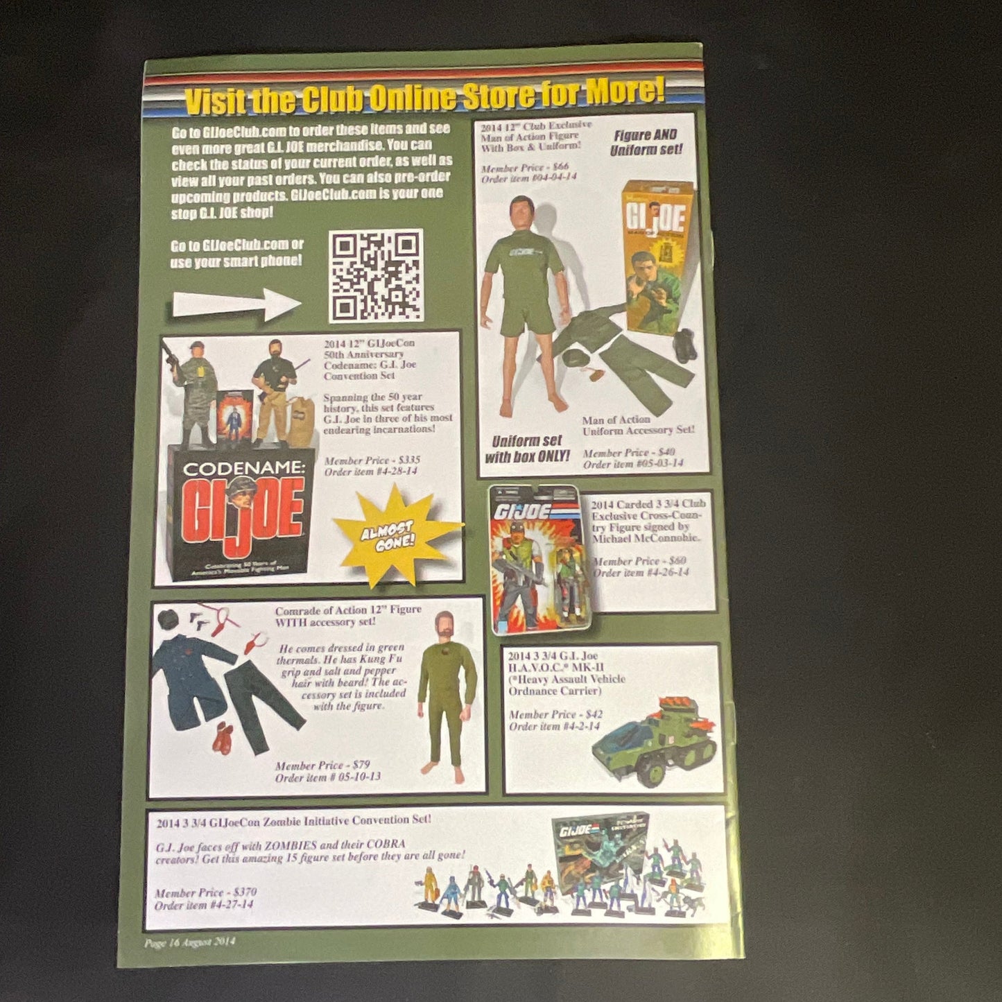 GIJOE Collectors' Club Comic
