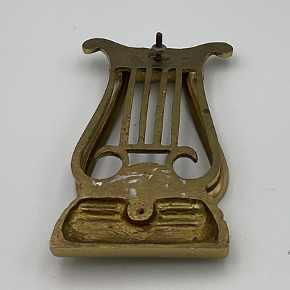 Vintage Solid Brass Harp Door Knocker
