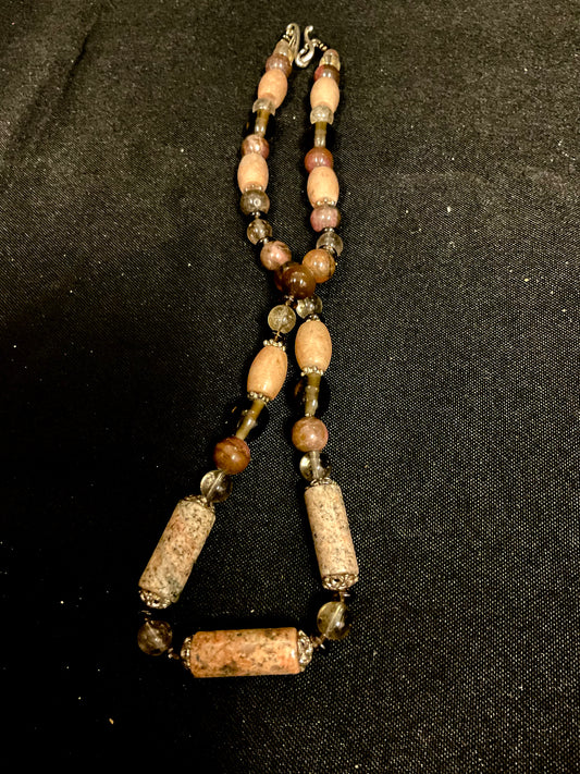 Cylinders Beaded Necklace