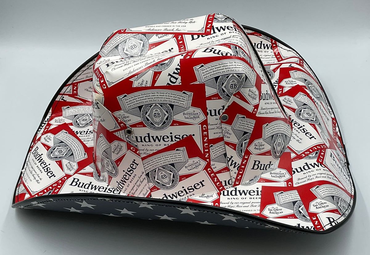Budweiser Cowboy Novelty Hat Made out of Budweiser boxes