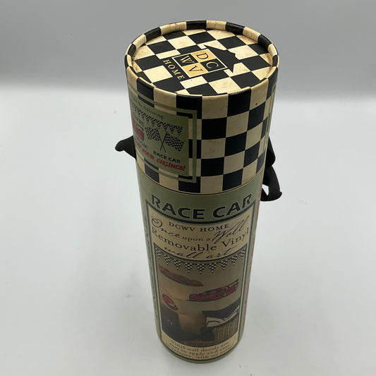 DCWV Home Race Car Removable Vinyl Wall Art Decals Checkerboard Tube