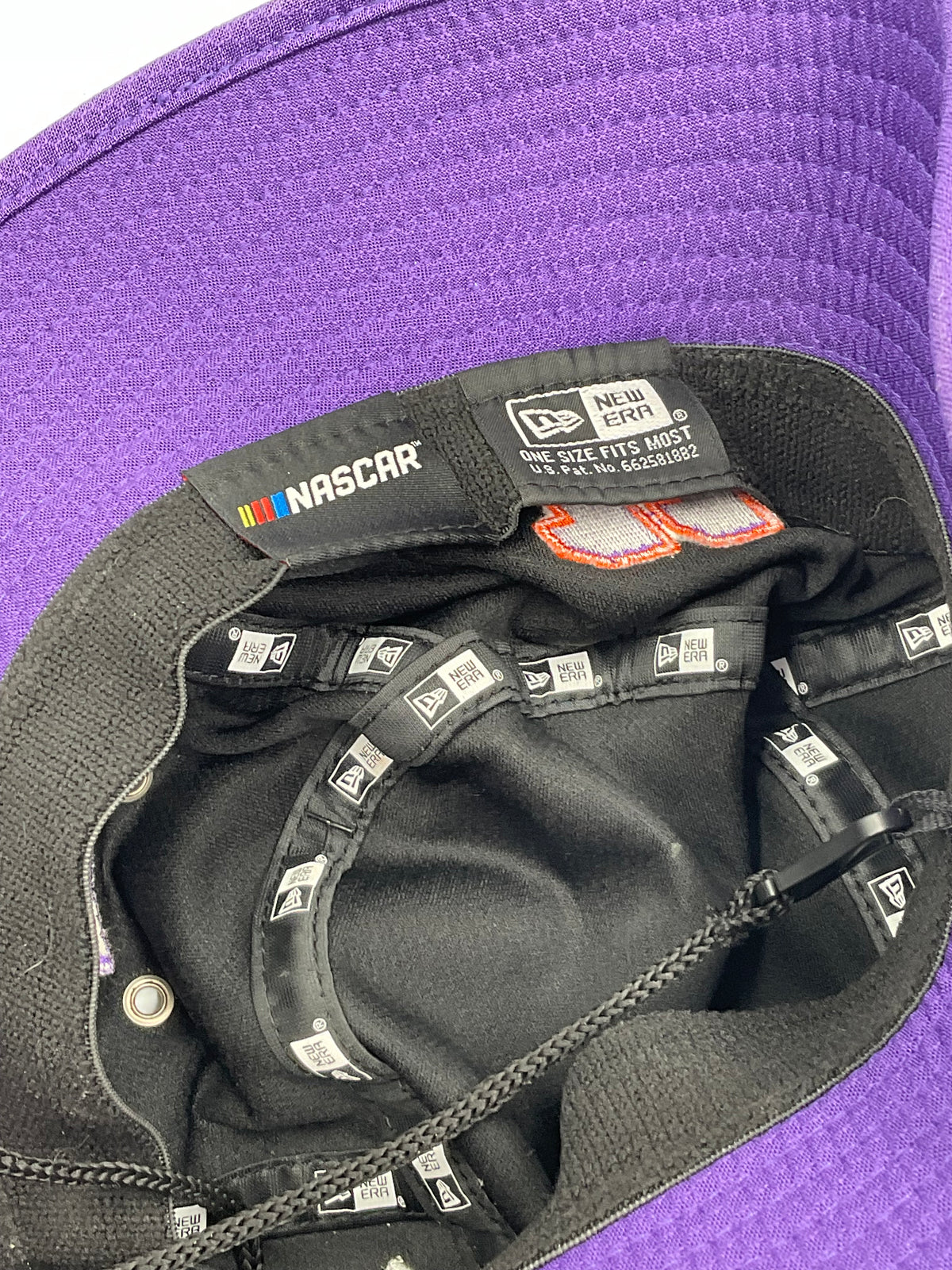 Denny Hamlin #11 FedEx Racing New Era NASCAR Black Purple Bucket Hat Drawstring