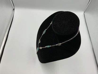 Crystal Blue Beaded Necklace