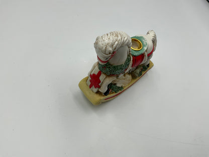 Vintage Giftco Inc. Christmas Rocking Horse Candle Holder Figurine Holiday Decor