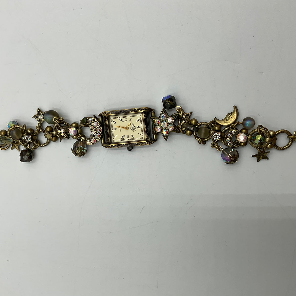 Vintage Kirks Folly Celestial Themed Charm Bracelet Wristwatch
