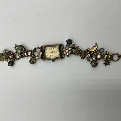 Vintage Kirks Folly Celestial Themed Charm Bracelet Wristwatch