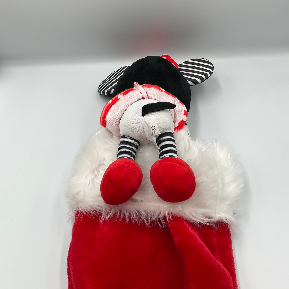 Disney Baby Minnie Mouse Plush Christmas Stocking Red White Holiday