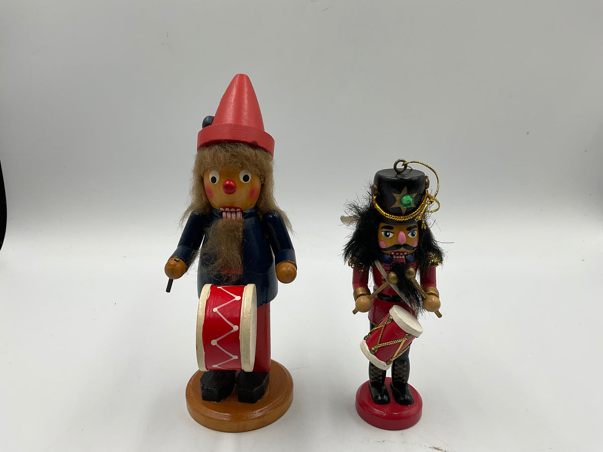 Vintage German Nutcracker And Ornament Figurines