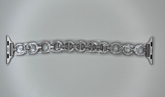 Apple Watch Band Women's Size 41mm 40mm 38mm Brushed Silver Tone Bracelet Band