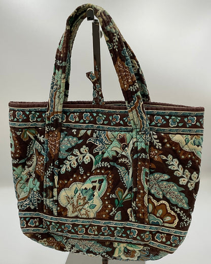 Vera Bradley Java Blue Quilted Tote Handbag w/ Checkbook Cover