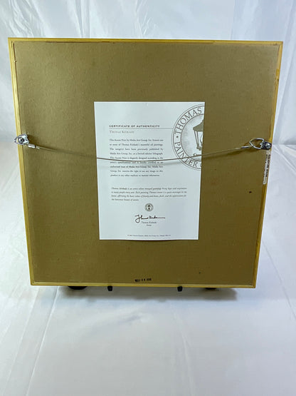 Thomas Kinkade A New Day Dawning Framed Print Picture with Certificate of Authenticity COA