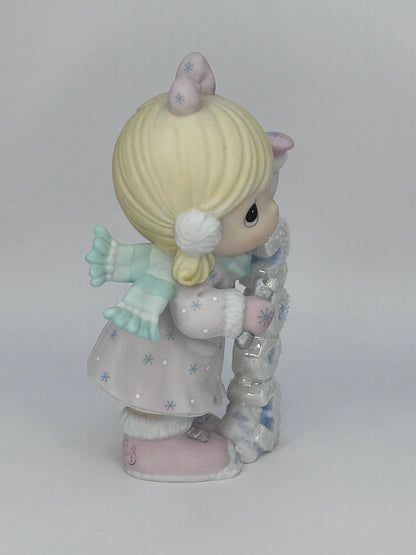Precious Moments Vintage 2003 Icy Good Times Ahead Hand Painted Porcelain Collectible Figurine Original Box Mint