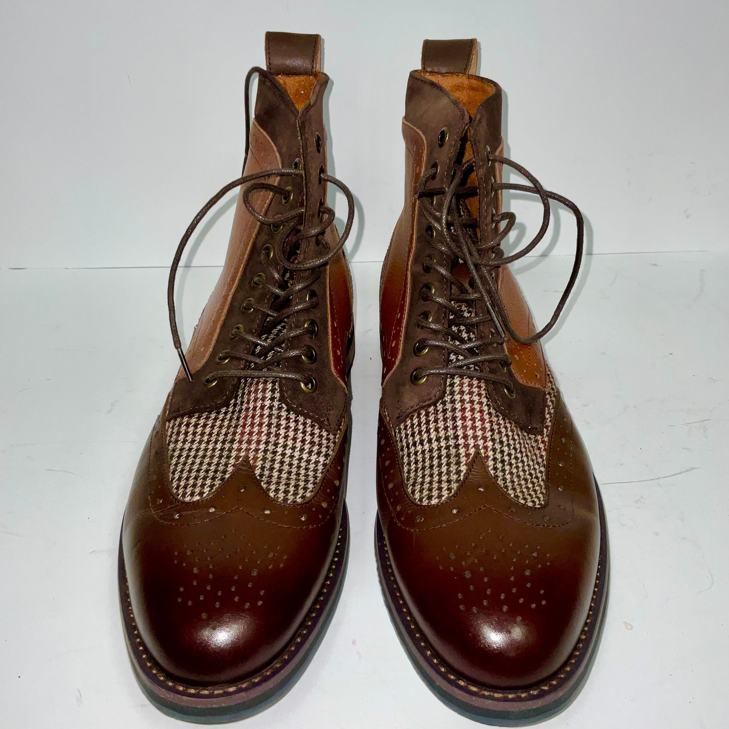 Stacy Adams Men's Finnegan Wingtip Lace Up Boot Size 10