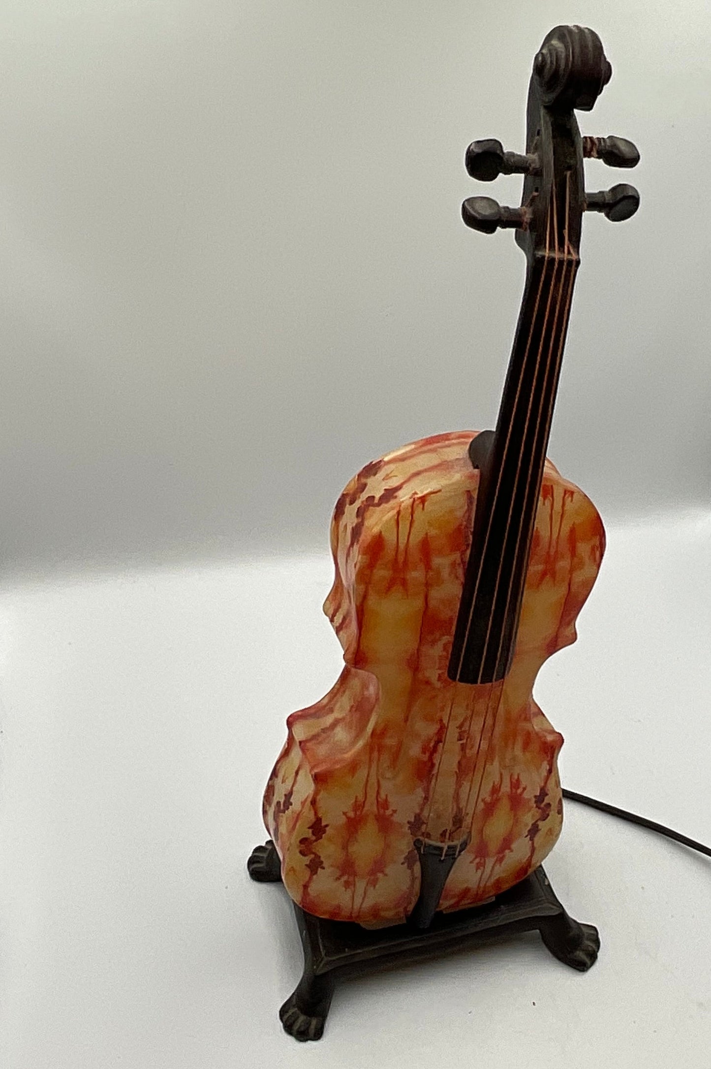Vintage Murano-style Art Glass Violin Table Lamp