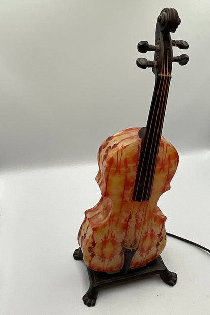 Vintage Murano-style Art Glass Violin Table Lamp