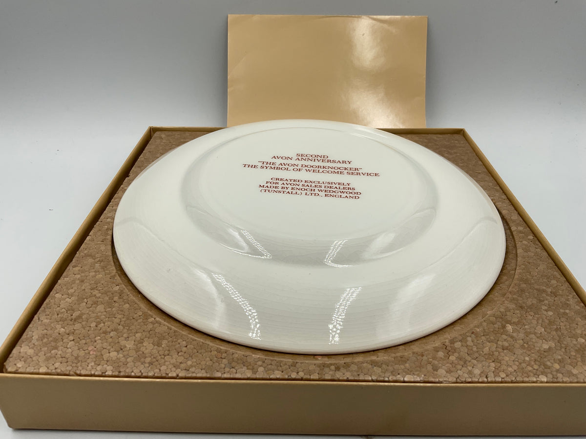 Avon Anniversary Collector's Plate Doorknocker Second Anniversary