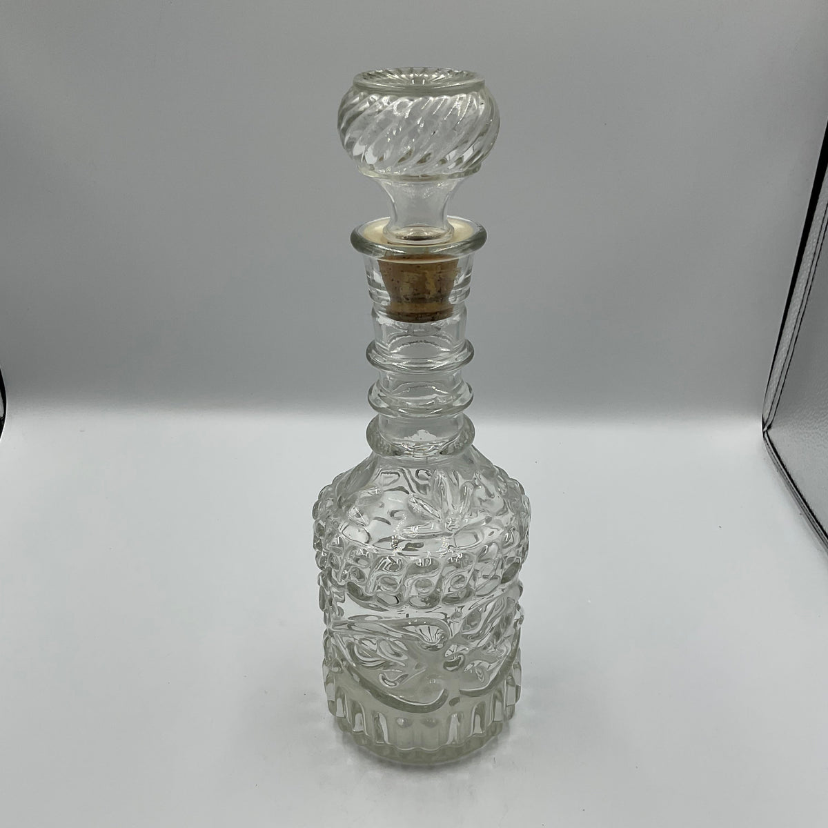 Tall Glass Cork Bottle Decanter Please Read