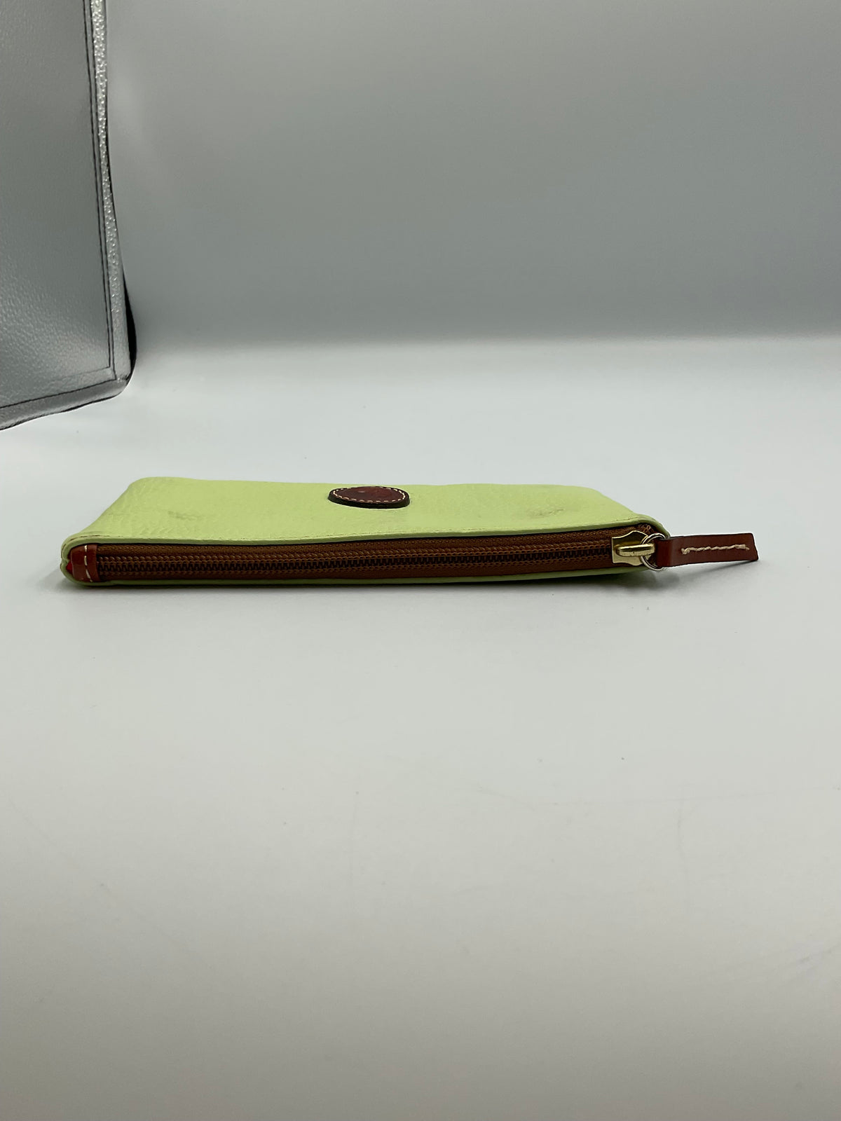 Dooney & Bourke Pebble Grain Logo Lock Shoulder Bag Lime Green with Pouch